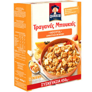 Quaker Τραγανές Μπουκιές 450gr (Φρούτα)