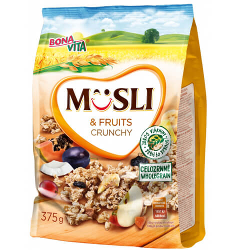 Bona Vita Crunchy Muesli 375gr (Αποξηραμένα Φρούτα)