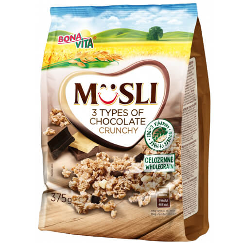 Bona Vita Crunchy Muesli 375gr - (3 Τύποι Σοκολάτας)