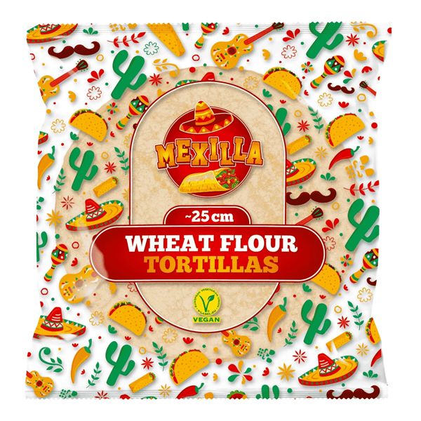 Mexilla Τορτίγια Σίτου 25cm 360gr (6τεμ.)