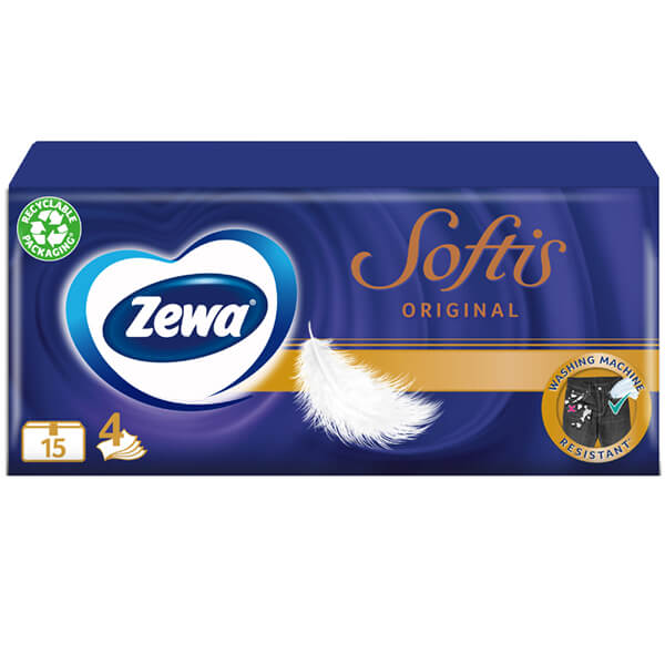 Zewa Χαρτομάντηλα Softis 15τεμ.