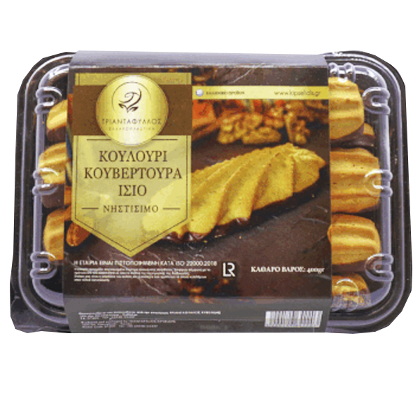 Τριαντάφυλλος Κουλούρι Ίσιο 400gr (Με Κουβερτούρα) (Νηστίσιμο)