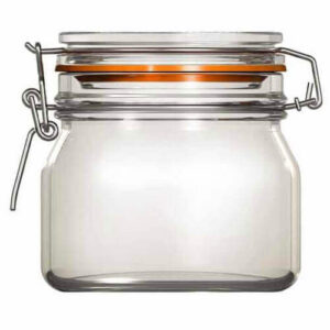 Uniglass Βάζο Γυάλινο με Καπάκι 200ml