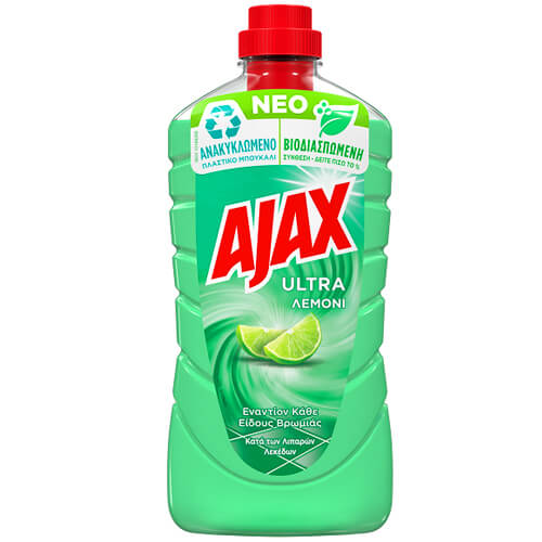 Ajax Καθαριστικό Πατώματος 1lt (Ultra Λεμόνι)