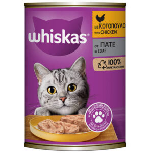 Whiskas Γατοτροφή Πατέ 400gr (Κοτόπουλο)
