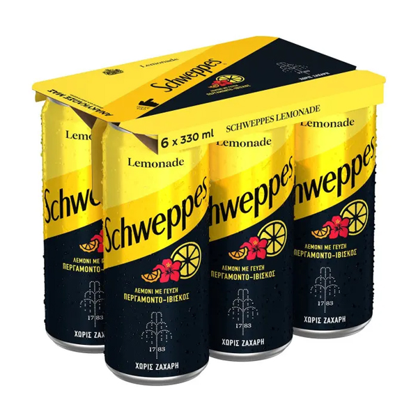 Schweppes Λεμόνι με Περγαμόντο & Ίβισκο (6x330ml)