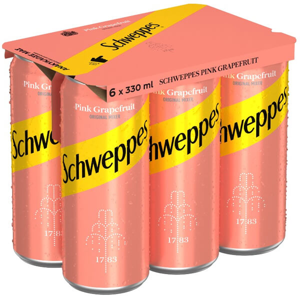 Schweppes Pink Grapefruit (6x330ml)
