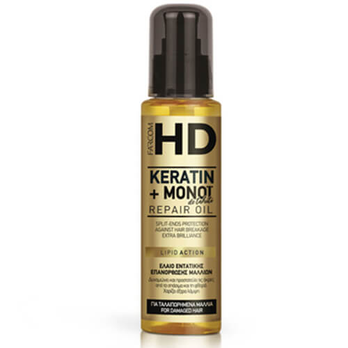 FARCOM HD Oil Μαλλιών 100ml (Keratin + Monoi De Tahiti)