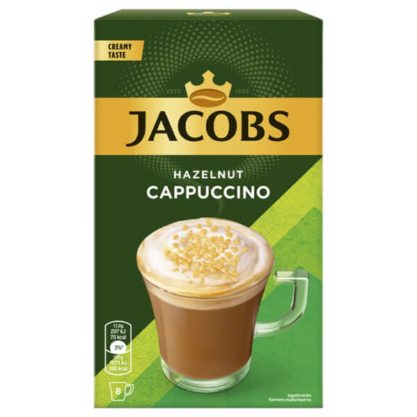 Jacobs Cappuccino Φουντούκι - 8τεμ. X 17,8gr