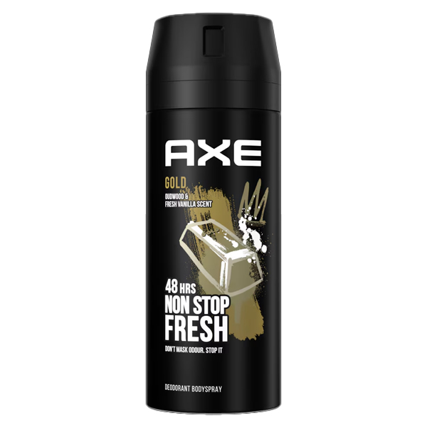 Axe Body Spray 150ml Gold All Day Fresh