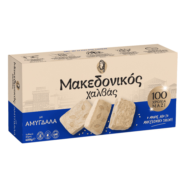 Μακεδονικός Χαλβάς 400gr (Με Αμύγδαλα)
