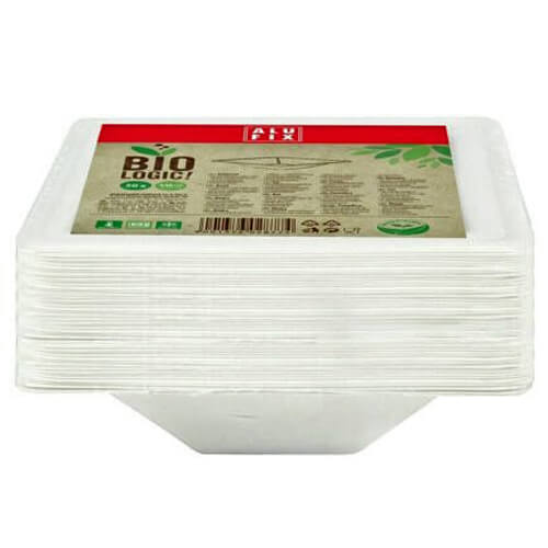 BIOLOGIC! Βιοδιασπώμενα Πολυγωνικά Βαθιά Πιάτα 340ml (50τεμ.)