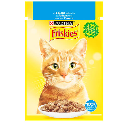Friskies Γατοτροφή Φακελάκι 85gr - Σολομός σε Σάλτσα