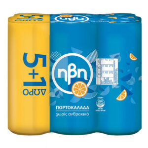 Πορτοκαλάδα Ήβη Χωρίς Ανθρακικό 6x330ml Μπλε 5+1 Δώρο