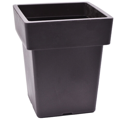 ET PLAST Γλάστρα Ανάγλυφη Τετράγωνη 15x15x18cm Μπρονζέ