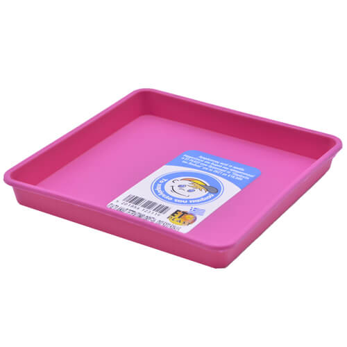ET PLAST Πιάτο Γλάστρας Αναΐς Τετράγωνη 12x12cm (Φουξ)