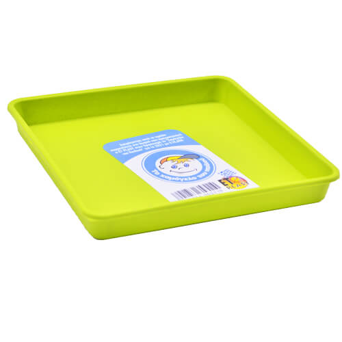ET PLAST Πιάτο Γλάστρας Ανάγλυφο Τετράγωνη 12x12cm