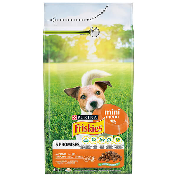 Friskies Σκυλοτροφή Κροκέτα 1,5kg (Κοτόπουλο-Λαχανικά)