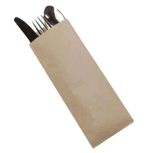Θήκη για Μαχαιροπίρουνα Kraft Καφέ 9x28cm (1000τεμ.) Ατύπωτη