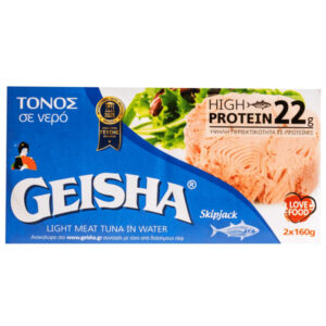 Geisha Τόνος σε Νερό Skipjack 2x160gr