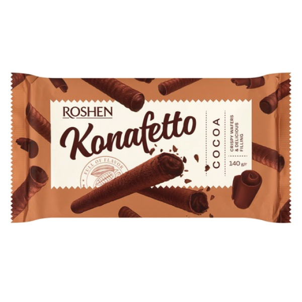 ROSHEN Konafetto Πουράκια 140gr (Cocoa Cream)