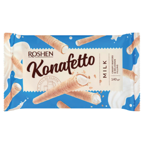 Roshen Konafetto Πουράκια 140gr - Milk Cream