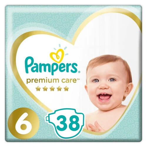 Pampers Πάνες Premium Care Νο6 (38τεμ.) (13kg+) (Jumbo)