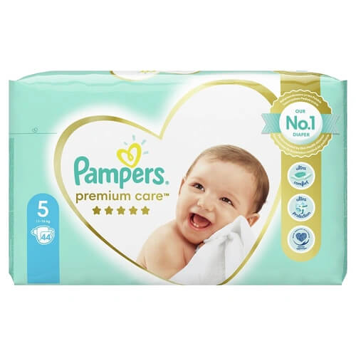 Pampers Πάνες Premium Care Νο5 (44τμχ) (11-16kg) Jumbo