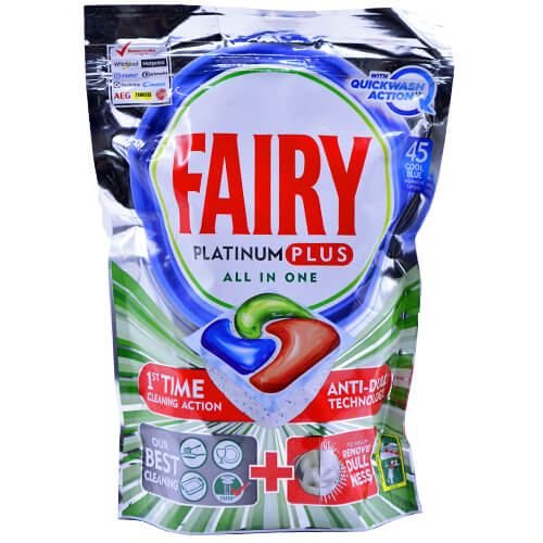 Fairy Caps Πλυντηρίου Πιάτων Platinum 45τεμ.