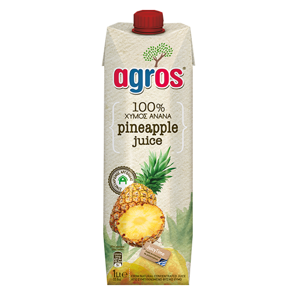 AGROS Χυμός 1lt (Ανανάς 100% Φυσικός Χυμός)