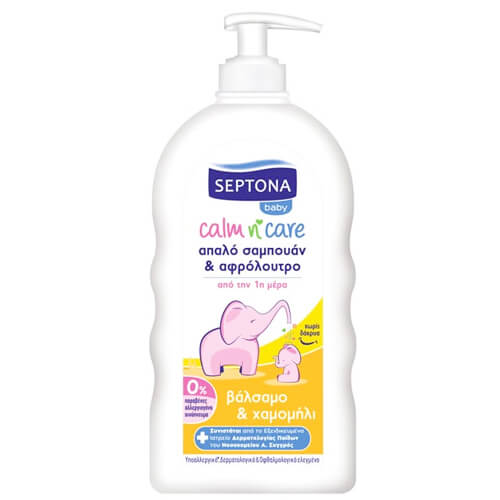 Septona Σαμπουάν & Αφρόλουτρο Παιδικό 500ml (Βάλσαμο & Χαμομήλι)