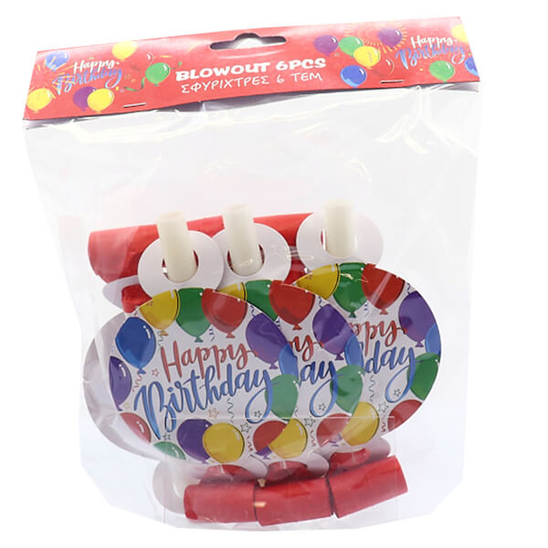 Σφυρίχτρα Balloons 6τμχ