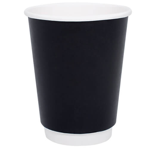 Ποτήρι Χάρτινο Μαύρο (Double Wall) 12oz-14oz 25τεμ