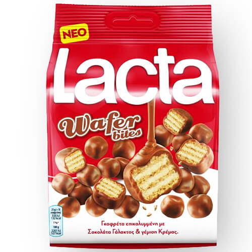 LACTA Γκοφρετάκια Bites 110gr (Σακουλάκι)