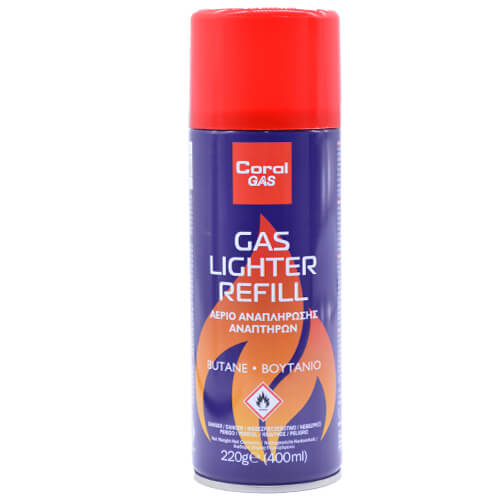 Coral Gas Αέριο Αναπλήρωσης Αναπτήρων 400ml