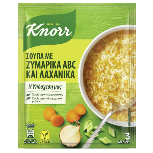 Knorr Σούπα Λαχανικών με Ζυμαρικά ABC 82gr