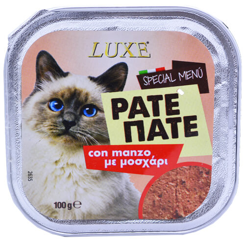 Luxe Γατοτροφή Pate 100gr (Μοσχάρι)