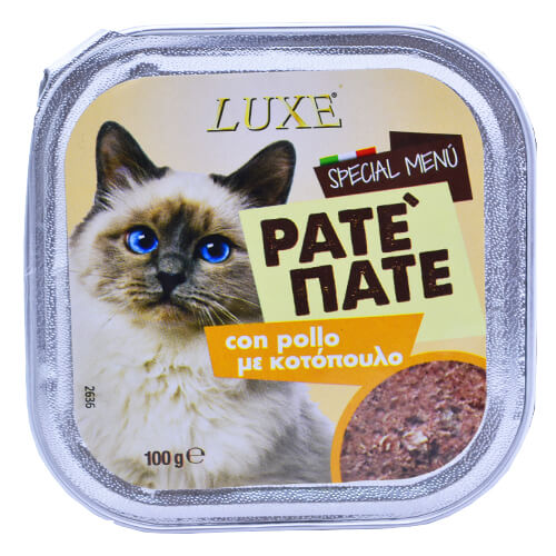 Luxe Γατοτροφή Pate 100gr (Κοτόπουλο)