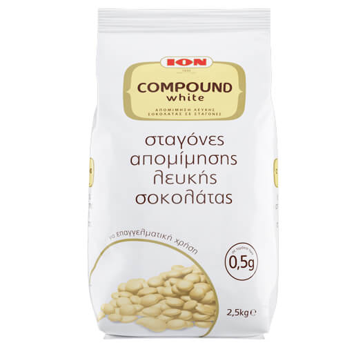 Ιόν Compound Σταγόνες Σοκολάτας Λευκή 2,5kg