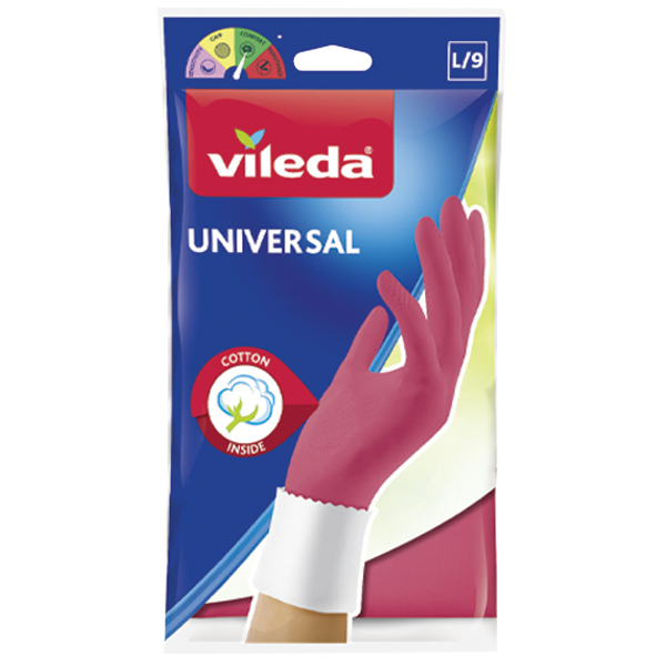 Vileda Γάντια Universal (Ροζ) Large