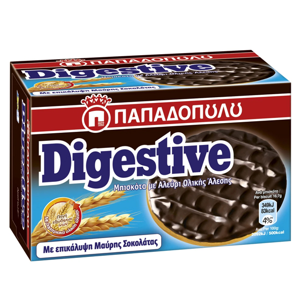 Παπαδόπουλου Digestive 200gr - - Σοκολάτα