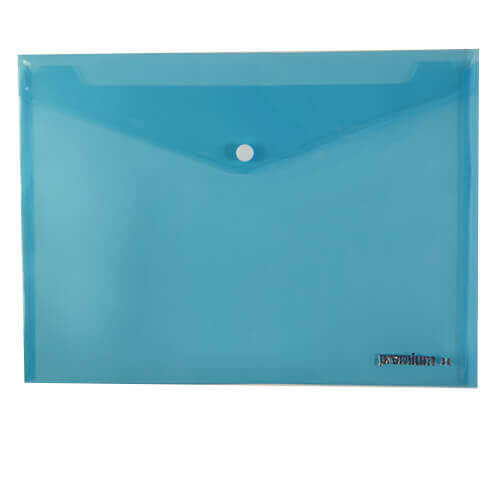 Premium Φάκελος με Κουμπί Α4 Γαλάζιο