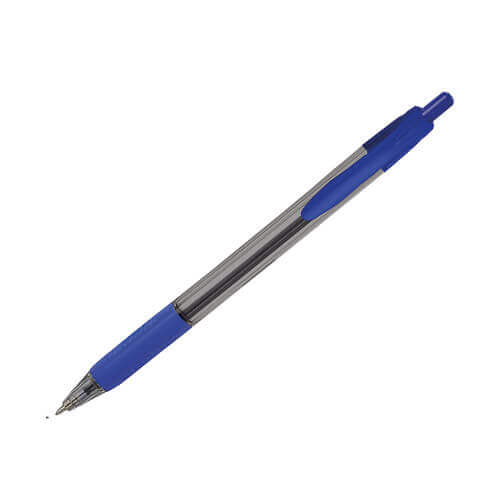 TRIO Στυλό Διαρκείας με Κουμπί 1,0mm (Μπλε) 12τεμ.