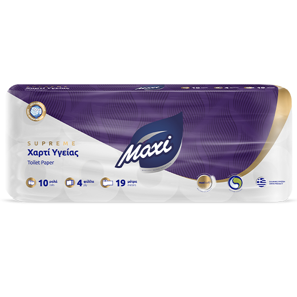 Maxi Χαρτί Υγείας 4φυλλο 120gr - 10 Ρολά