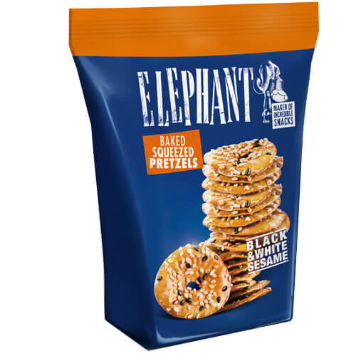 Elephant Mini Pretzel 80gr (Μαύρο & Λευκό Σουσάμι)