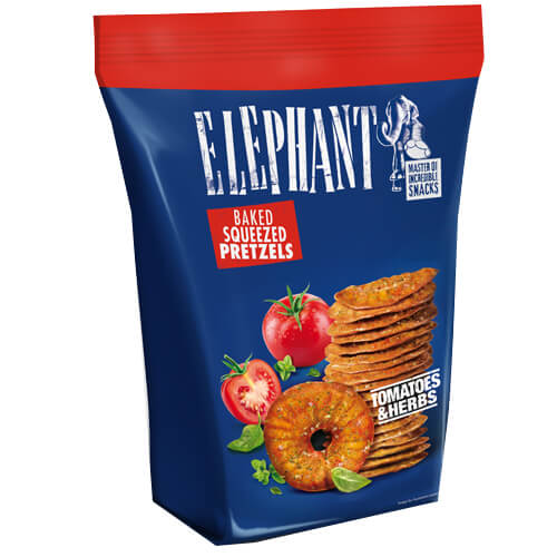 Elephant Mini Pretzel 70gr - Ντομάτα & Μυρωδικά