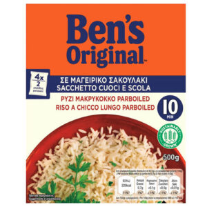 Ben's Original Ρύζι Μακρύκοκκο Parboiled σε Μαγειρικό Σακουλάκι 10' 500gr