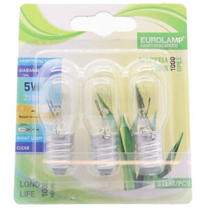 Eurolamp Λάμπα Νυκτός 5W E14 Διάφανη 3τμχ Blister 220-240V