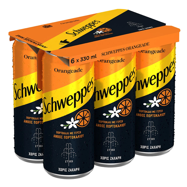 Schweppes Πορτοκάλι με Άνθος Πορτοκαλιού 6x330ml