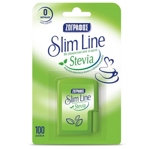 ΖΩΓΡΑΦΟΣ SLIM LINE Stevia 100 Δισκίων